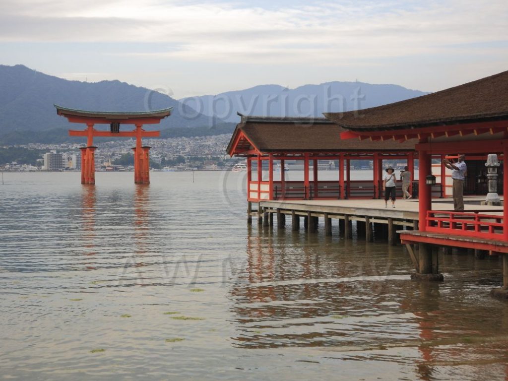 West Hall of Itsukushima and the Great Torii