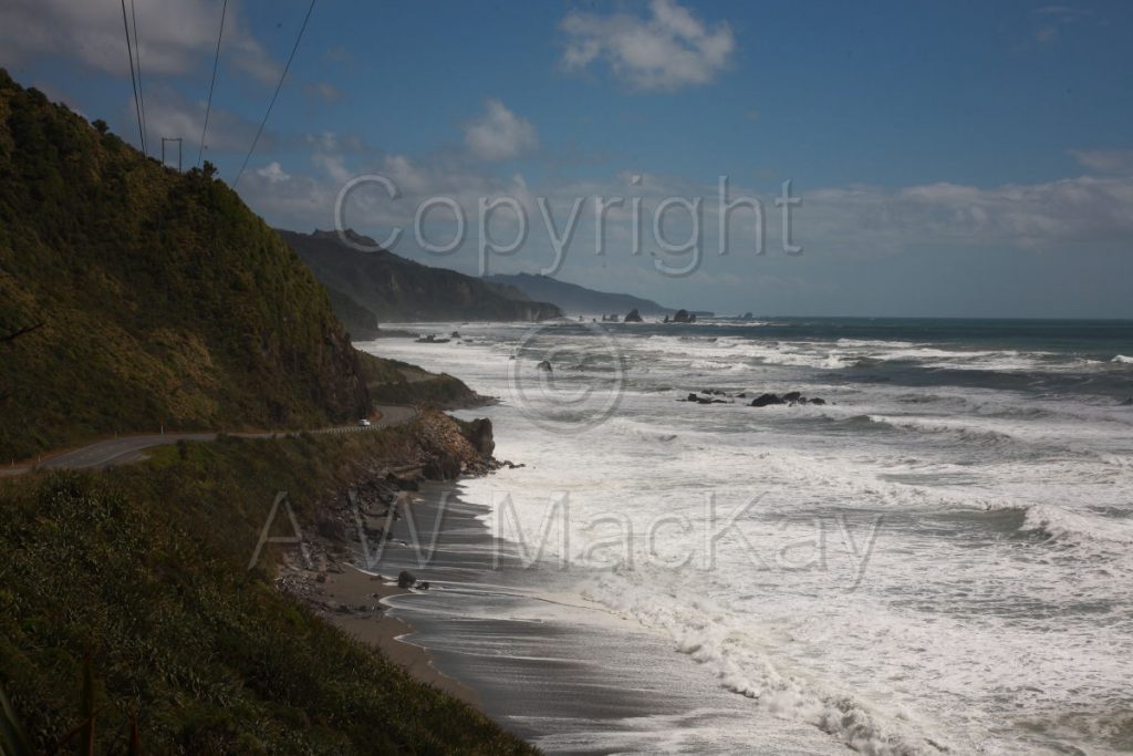 South from 17 Mile Bluff - Coast Road - SH 6 North of Greymouth - West Coast